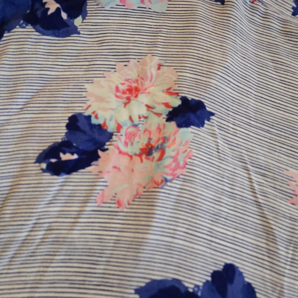 Joules Kimmy Open Kimono Cardigan Jacket Pink Floral Blue Striped - Picture 12 of 12